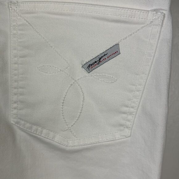 Poco Jeans White Straight Leg Jeans Size 17 - Picture 5 of 11